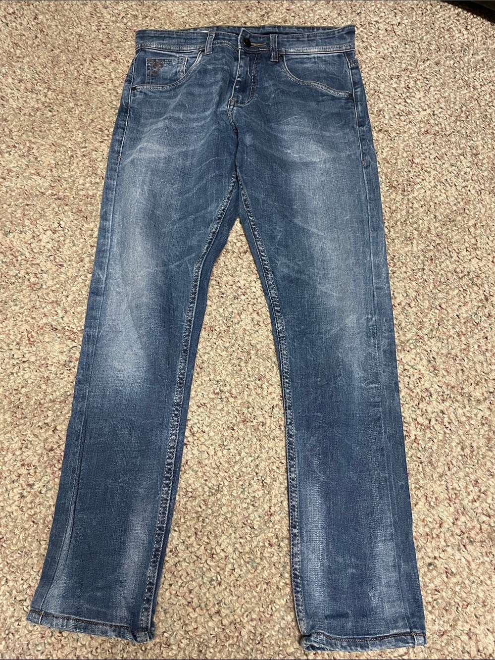 Versace (Gianni)- Vintage late 90s Classic Blue Straight-Leg Jeans